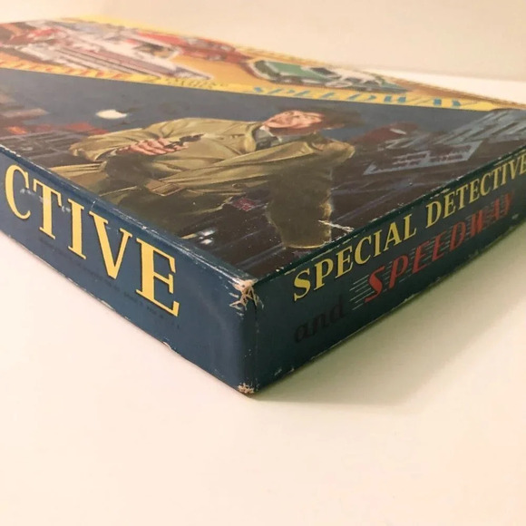Vintage 1959 Special Detective Speedway Car Racing Board Game Saalfield Pub Co - Picture 16 of 16